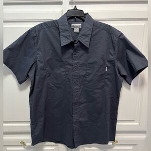 Carhartt Short Sleeve Charcoal Button Up Lightweight Cotton Shirt Men’s Size XL
